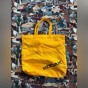 Vintage 90s Kodak Camera Film Yellow Tote Bag